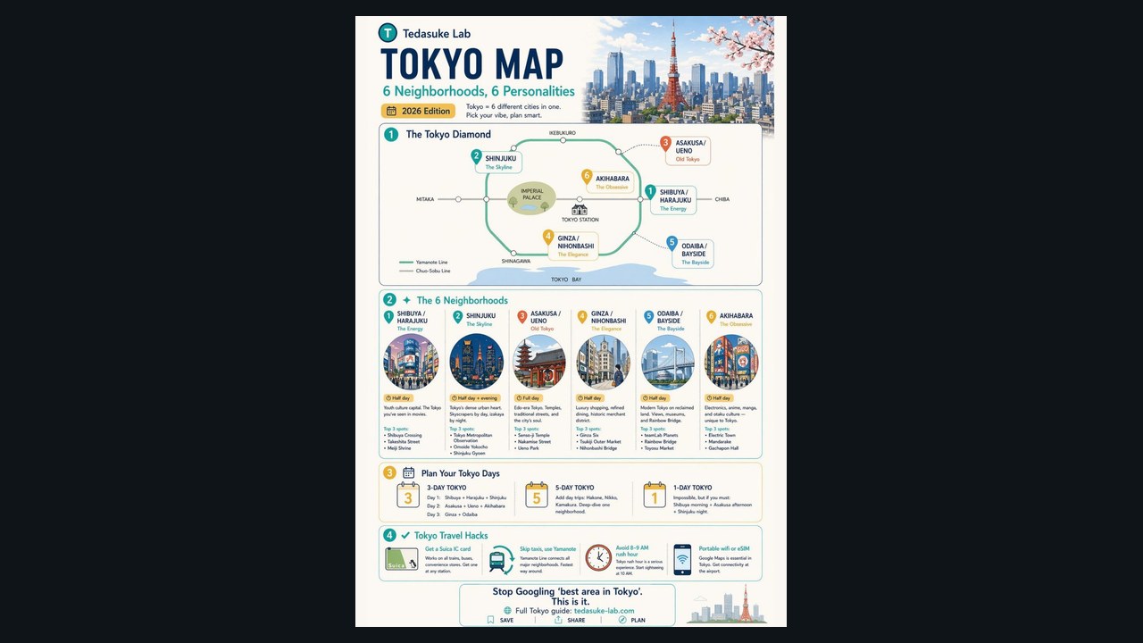 Tokyo Map — 6 neighborhoods explained