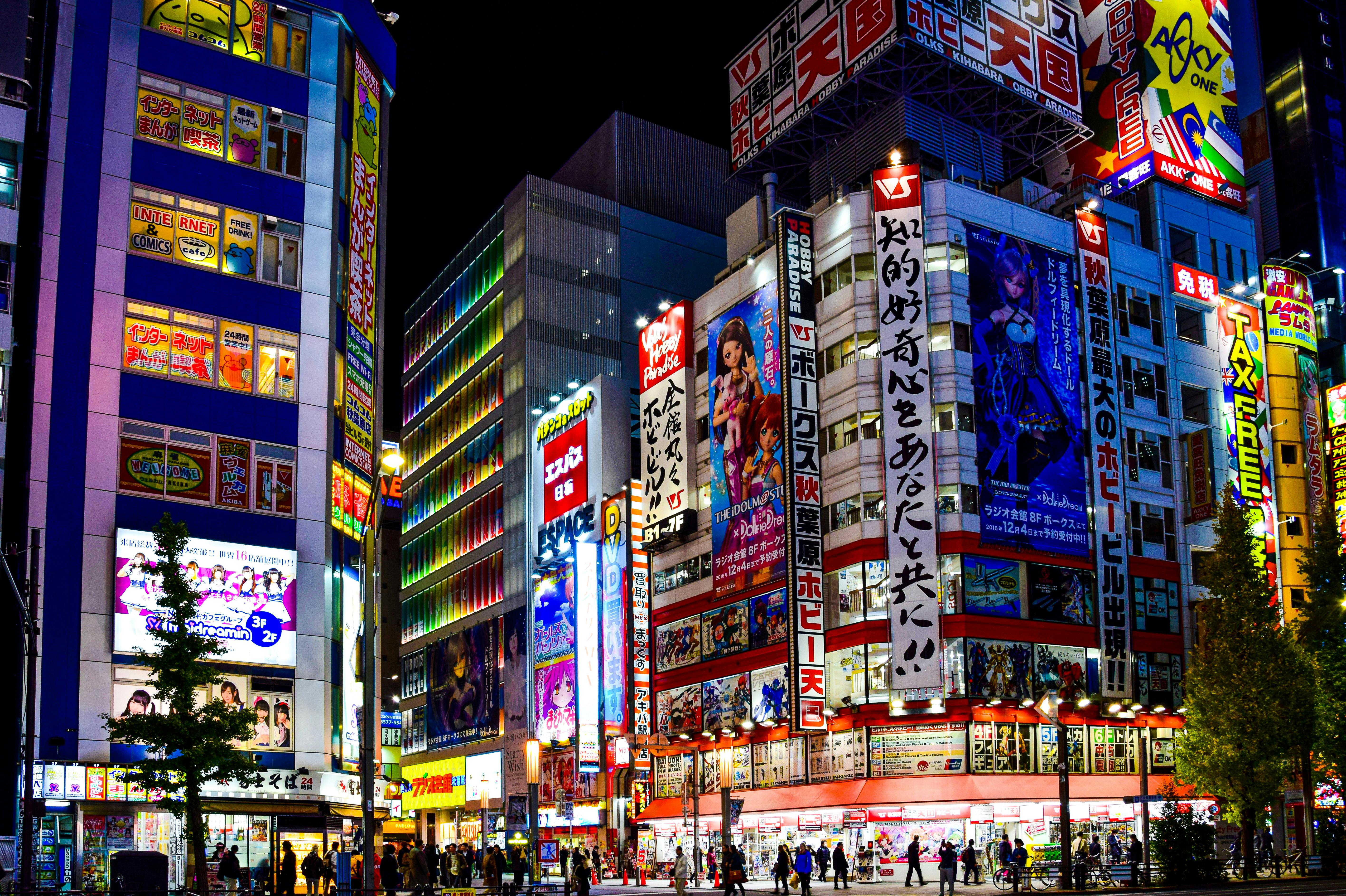 Akihabara electric town at night