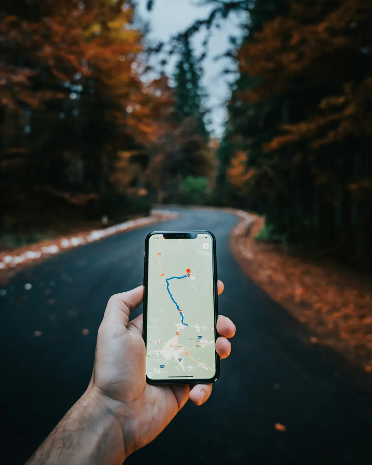 Traveler checking phone map while planning a trip, Japan